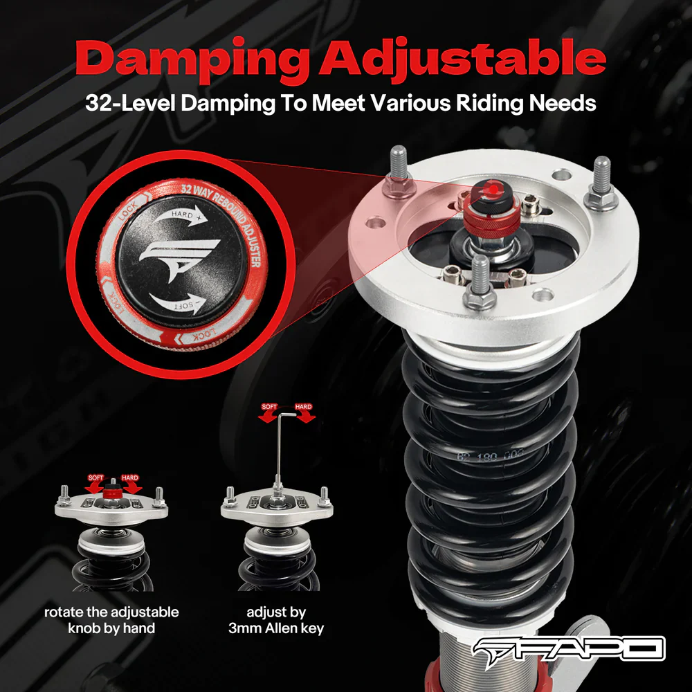 32-Level Damping Coilover For Honda CR-V 2nd Gen RD4-RD9 2002-2006 PF022130 - Image 4