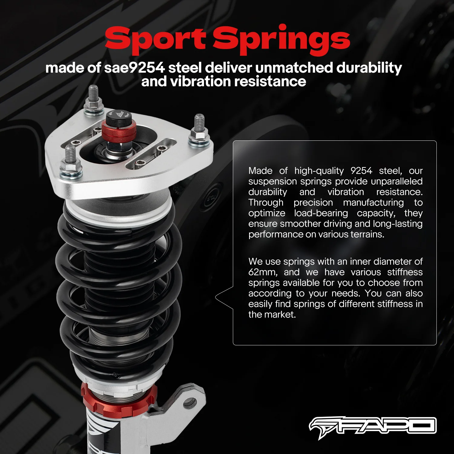 32-Way Adjustable Damping Coilover for Volkswagen Jetta MK7/A7/MQB 2019+ & Golf GTI MK7/A7/MQB 2012-2020 PF004830 - Image 9