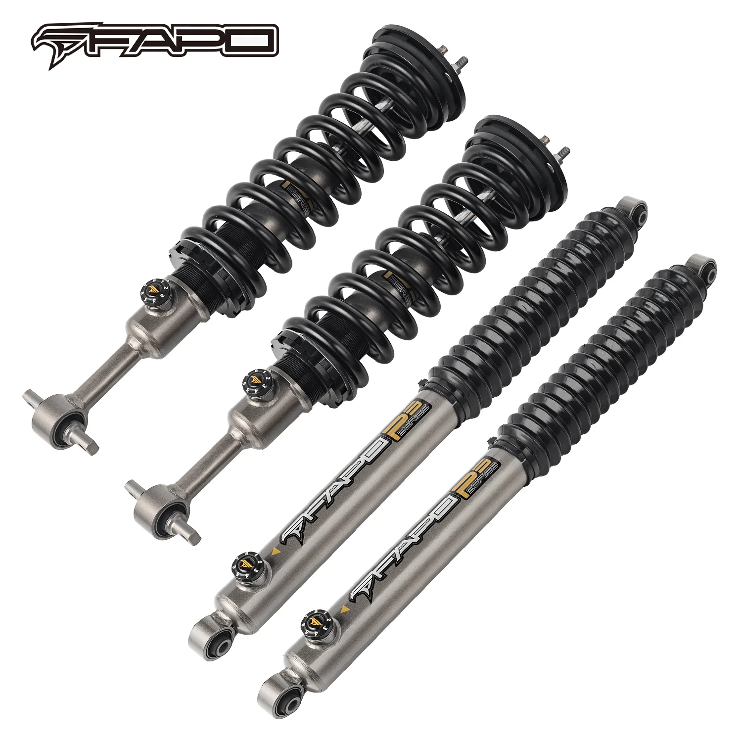 8-Stage Full Set 0-2 in Lift Shocks for 2014-2020 Ford F-150 -P3 PA167330 PA267330