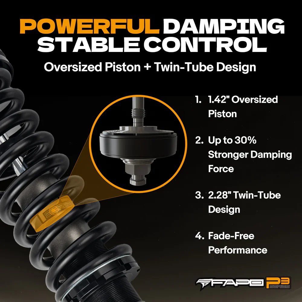 8-Stage Front 0-2 in Lift Shocks for 2009-2013 Ford F-150- P3 PA167130 - Image 5