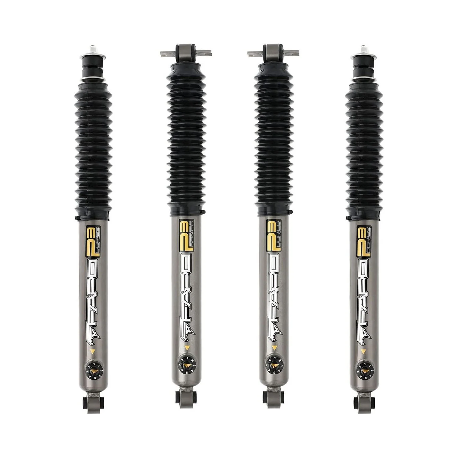 8-Stage Full Set 3-4.5 in Lift Shocks for 2007-2018 Jeep Wrangler JK 4Pcs Set P3 PA360630 PA660630