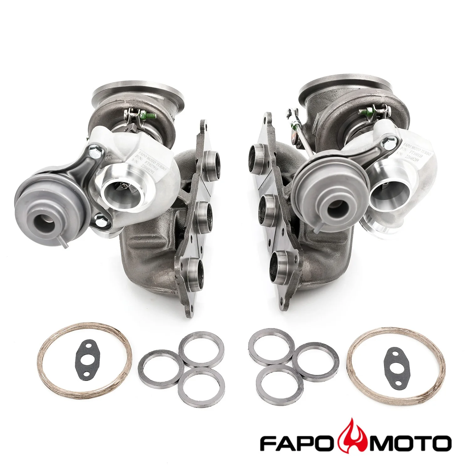 FAPO 500HP Twin Turbos TD03 for BMW N54 535i 135i Z4 X6 740i E60 E82 E89 F71 F01 OE design