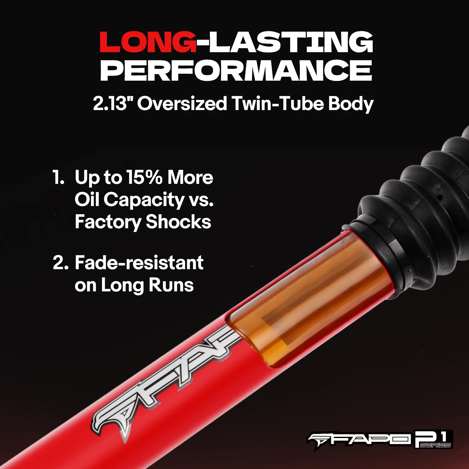 P1 Off-road Rear Shock for FORD F-150 2004-2021  0-3.5 in lift PA267110 - Image 4