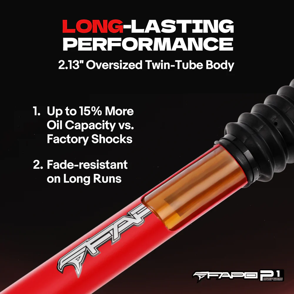 FAPO P1 Rear 3-4.5 in Lift Struts for Jeep Wrangler JK 2007-2018 PA660610 - Image 4