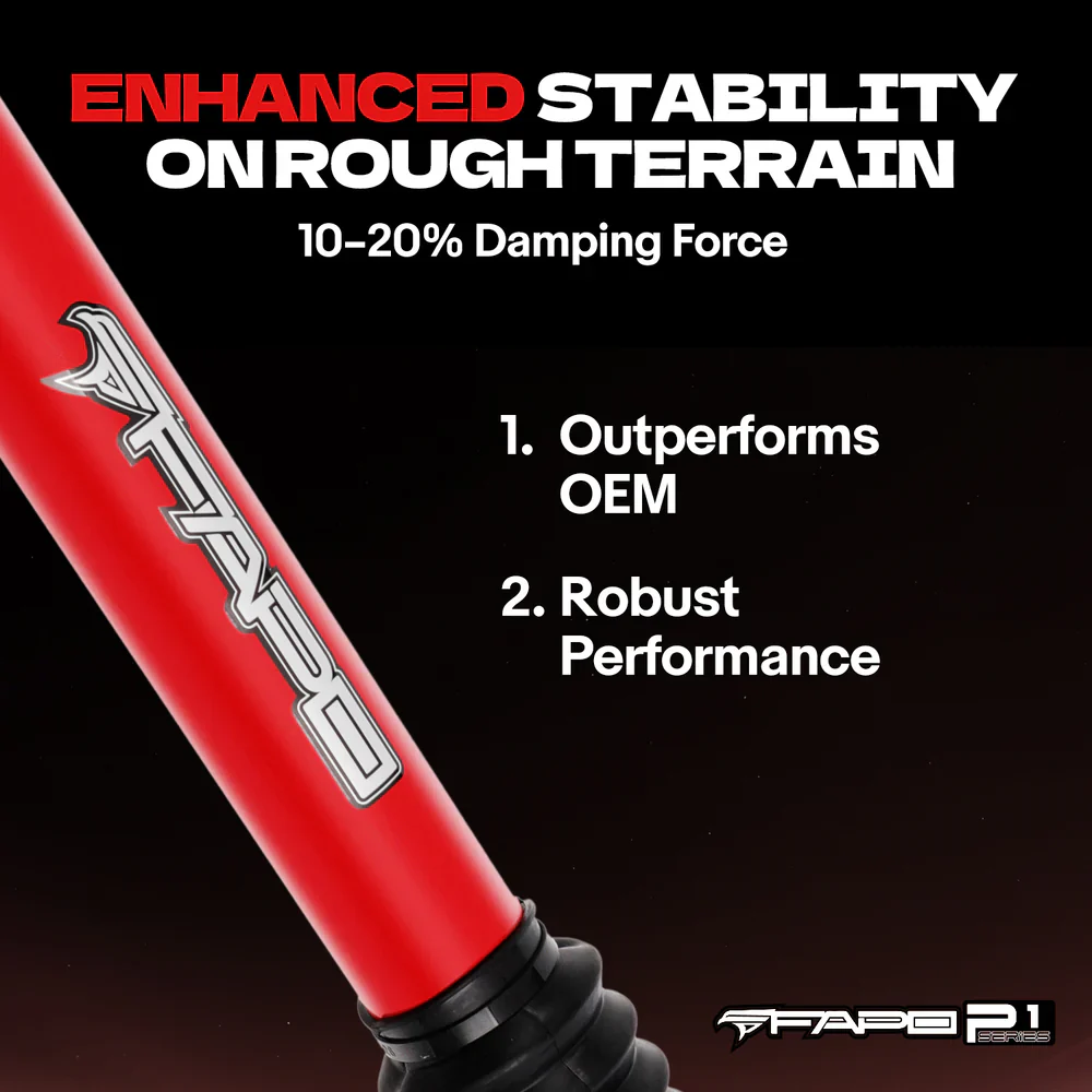 FAPO P1 Rear 3-4.5 in Lift Struts for Jeep Wrangler JK 2007-2018 PA660610 - Image 6