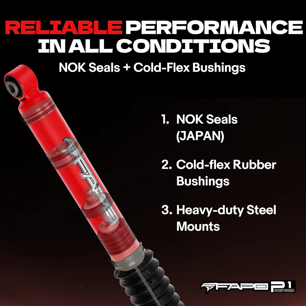 FAPO P1 Rear 3-4.5 in Lift Struts for Jeep Wrangler JK 2007-2018 PA660610 - Image 7