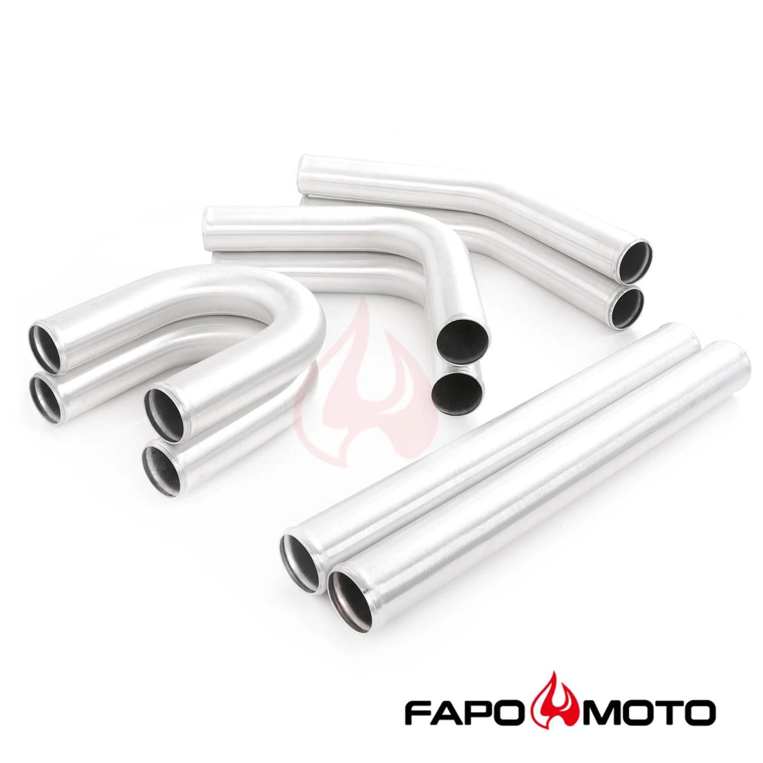 2.5in  63mm Turbo Intercooler Pipe Kit Aluminum Polished Hose Clamp DIY black Universal FE559210 - Image 5