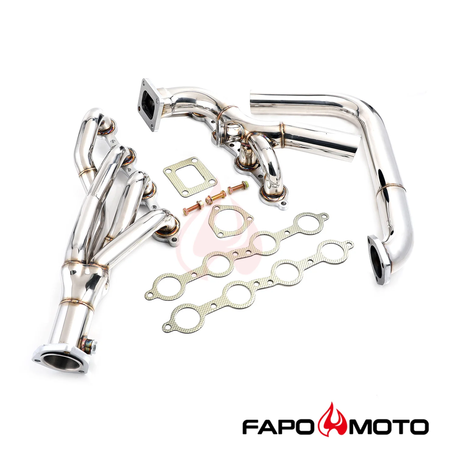 Single Turbo Headers for LSX LS2 T4 Top Mount Swap Crossover with 44mm WG FE640130