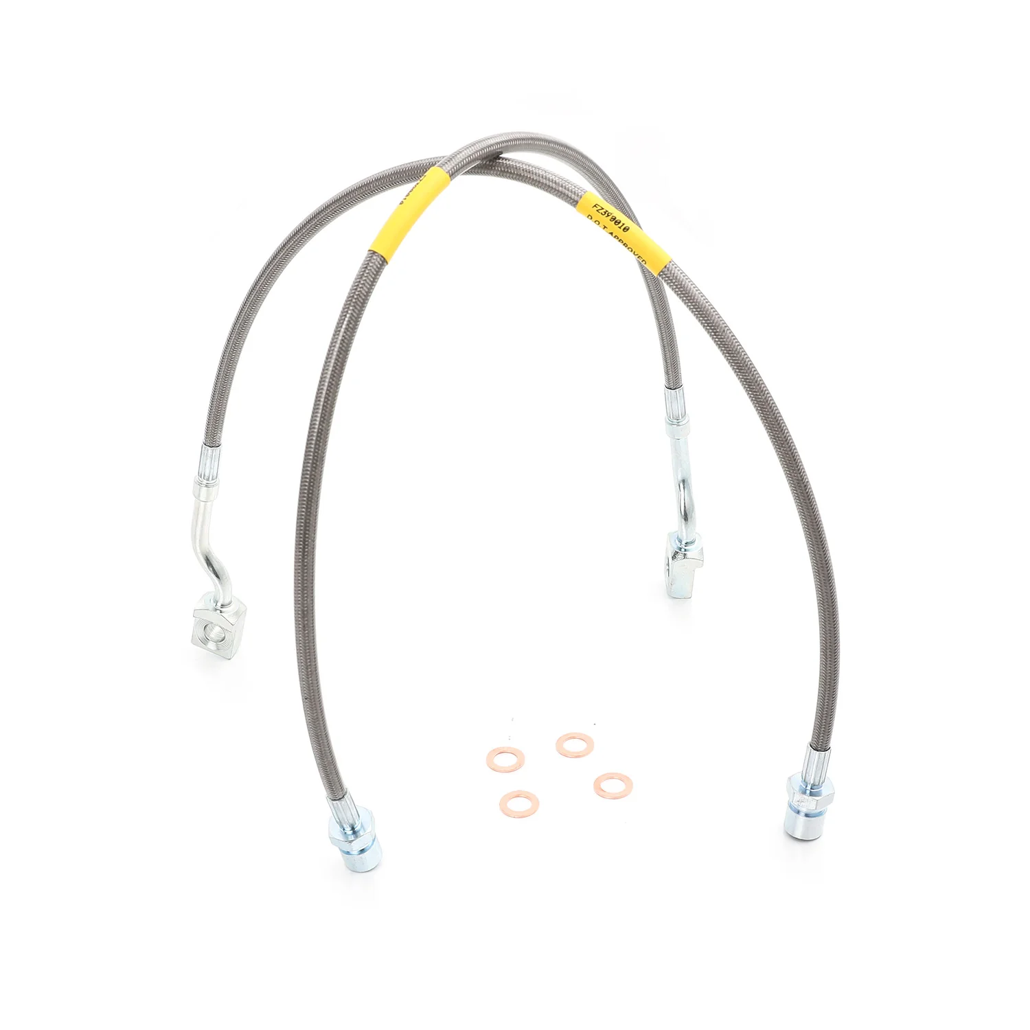 Front Stainless Steel Extended Brake Lines For 07-18 Silverado Sierra 5-7.5"lift - Image 2