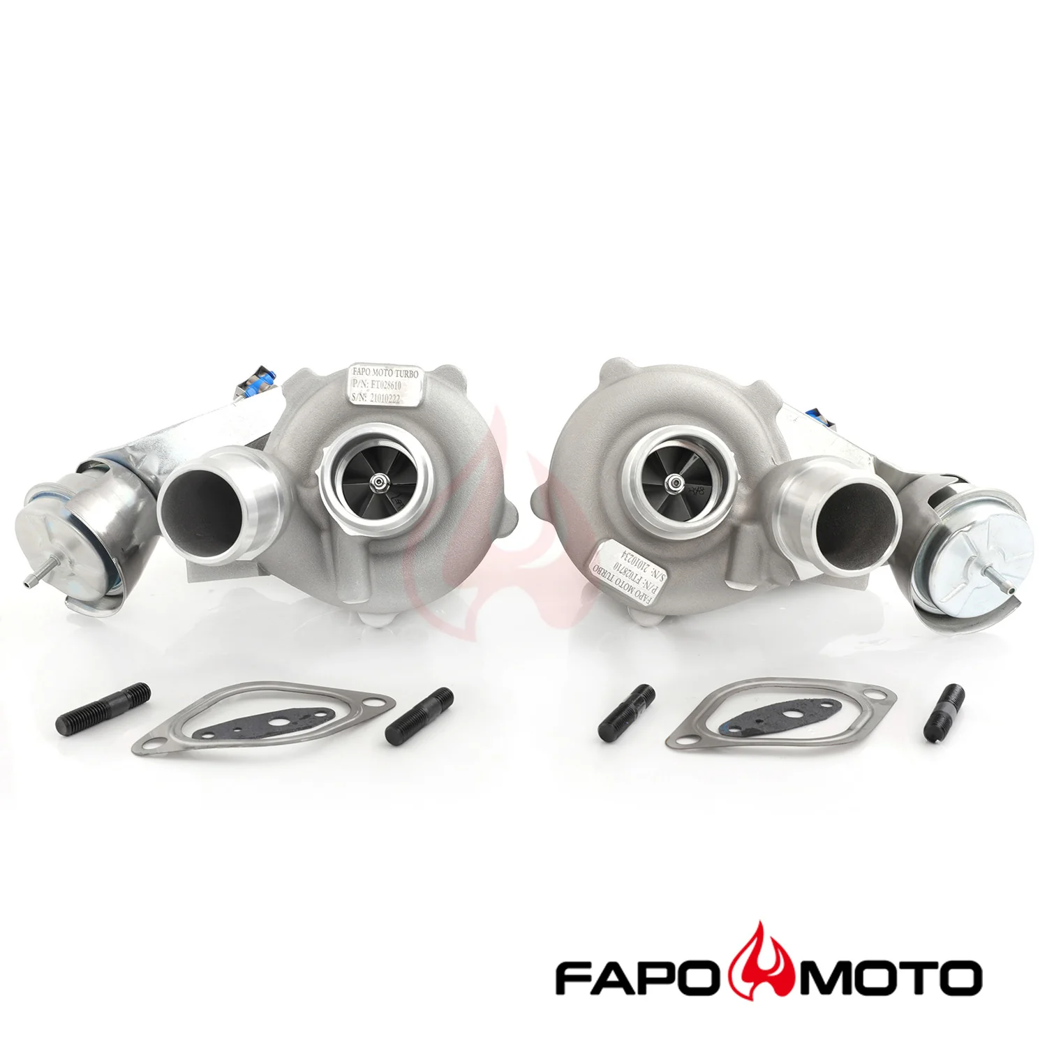 FAPO Twin Turbos compatible with 2013-2016 Ford F-150 Pickup Expedition Transit Navigator 3.5L V8 K03 0469 0470 FT028610+FT028710 - Image 2