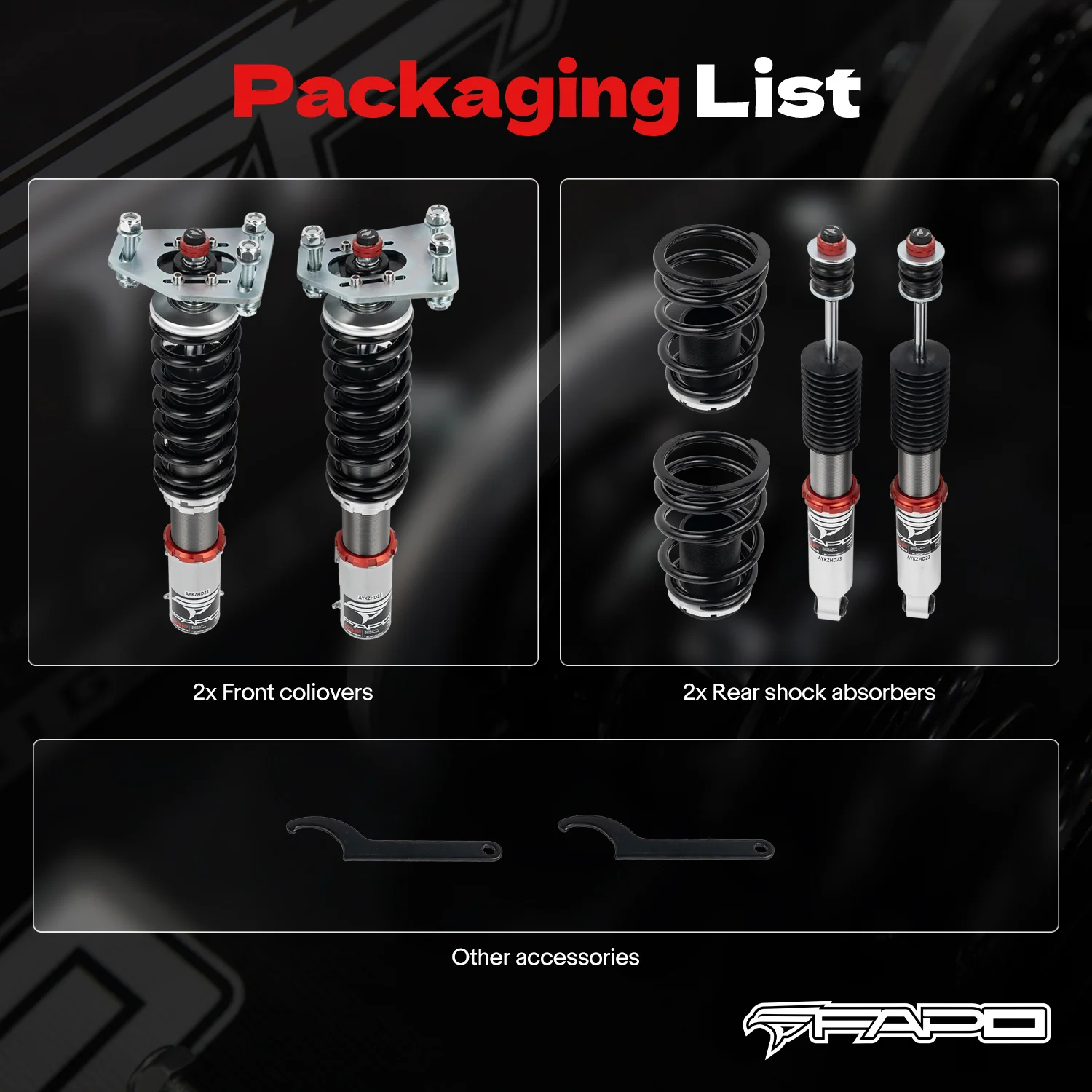 32-Level Damping Coilover for Ford Fairmont 1981-1983 & Mustang 3rd Gen 1979-1993 PF017130 - Image 11