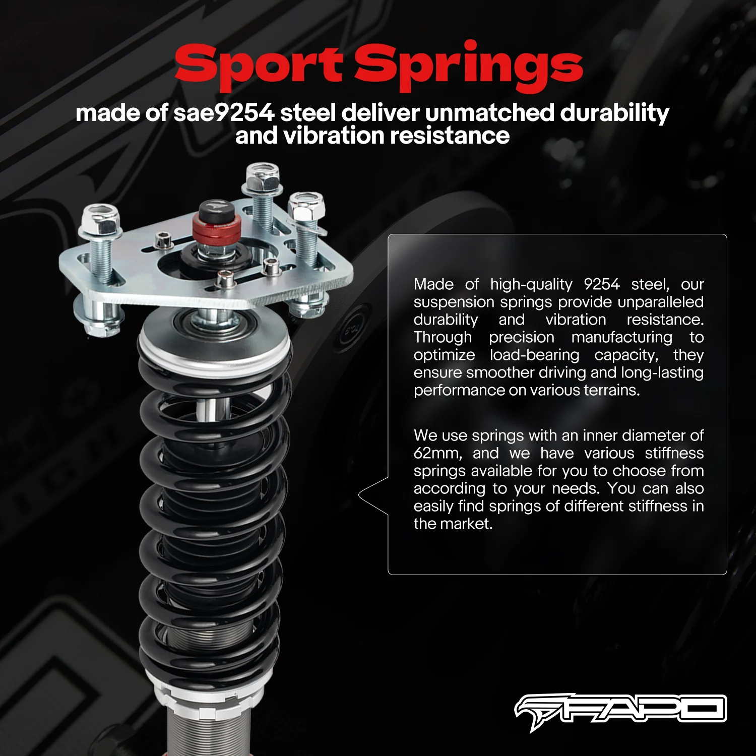 32-Level Damping Coilover for Ford Fairmont 1981-1983 & Mustang 3rd Gen 1979-1993 PF017130 - Image 8