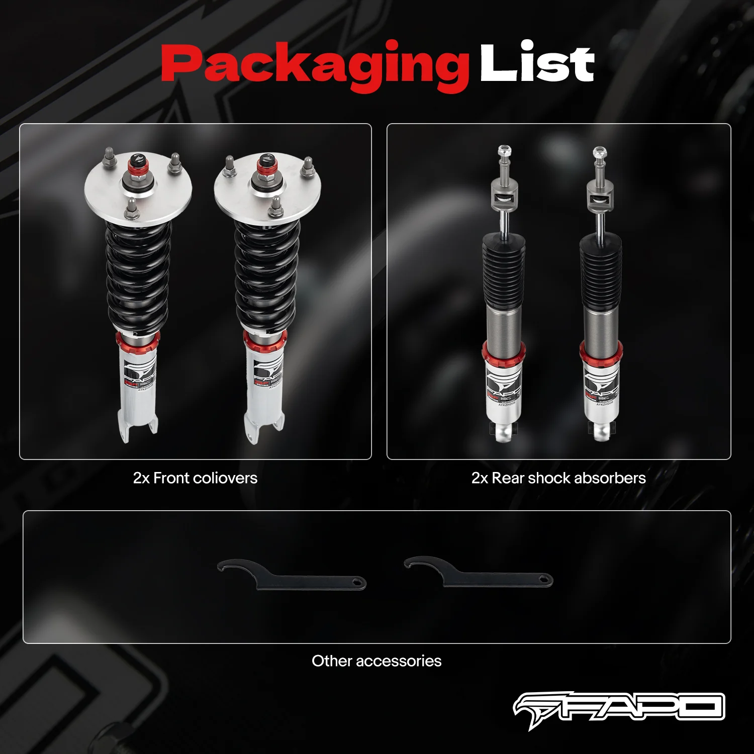 32-Way Adjustable Damping Coilover for Mercedes-Benz C-Class 4th Gen 2WD W205/S205/C205/A205 2014-2021 PF056330 - Image 11