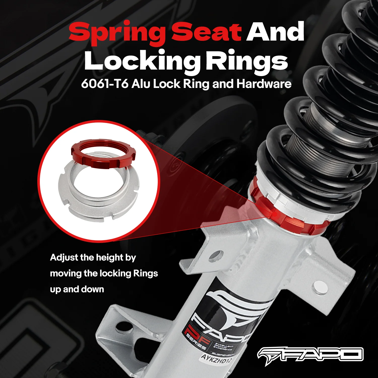 32-Way Adjustable Damping Coilover for Mercedes-Benz C-Class 3rd Gen RWD W204/S204 2007-2014 PF056430 - Image 9
