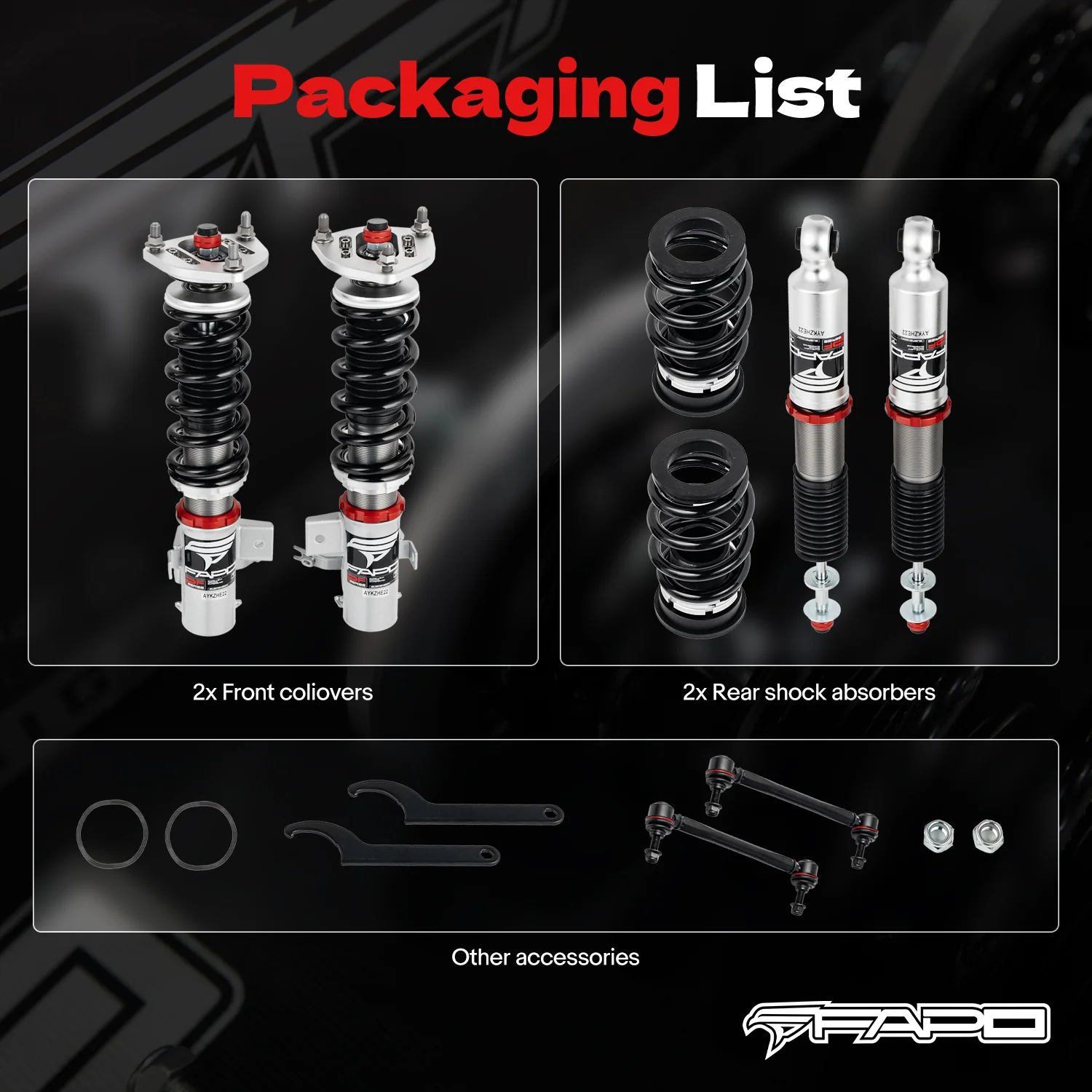 32-Level Damping Coilover for Honda Civic non-SI 9th Gen FG/FB 2012-2015 & Acura ILX DE1 2013-2015 PF102530 - Image 11