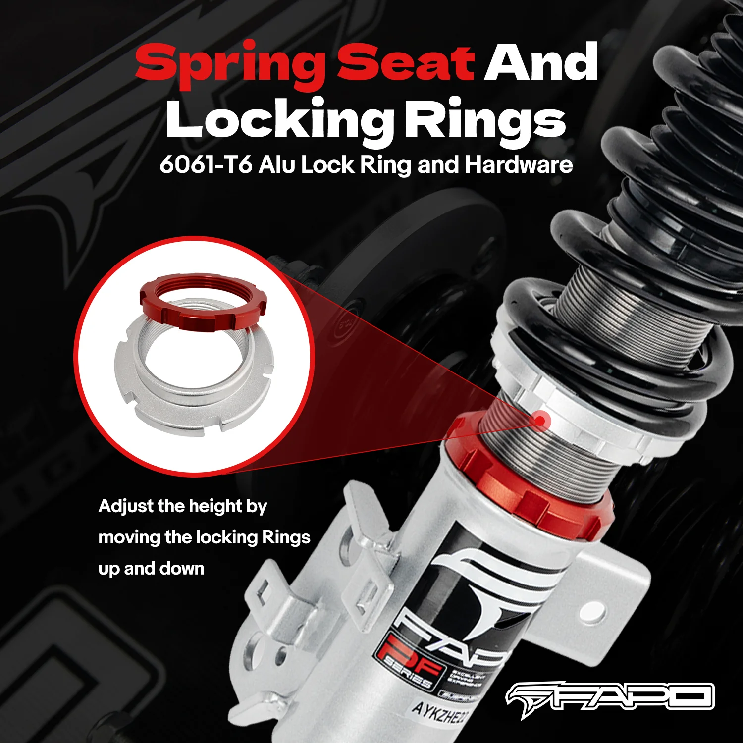 32-Level Damping Coilover for Honda Civic non-SI 9th Gen FG/FB 2012-2015 & Acura ILX DE1 2013-2015 PF102530 - Image 7