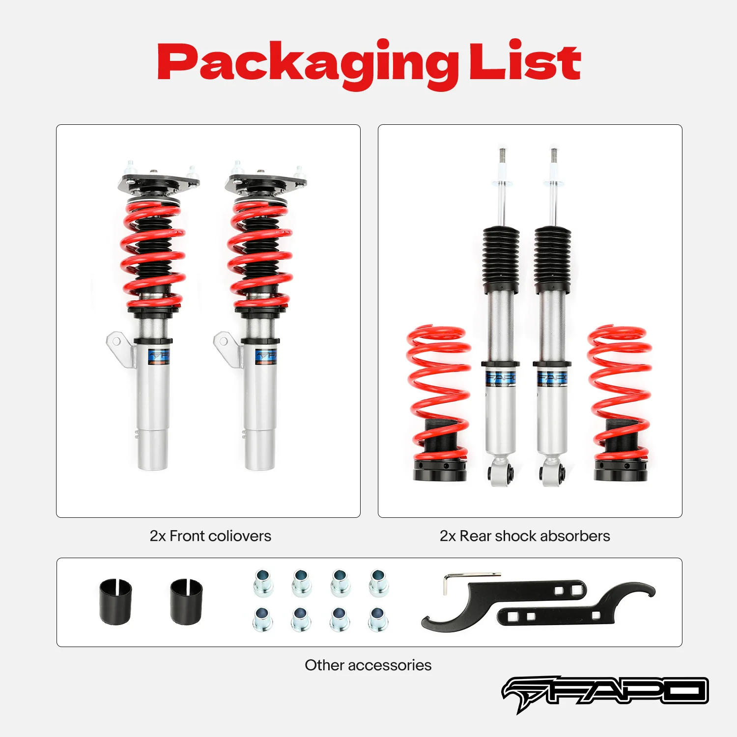 Coilover for Volkswagen Golf MK7/A7/MQB 2012-2020 & VW Jetta VS5 2019+ PS004810 - Image 10